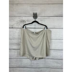 Old Navy Plus Size Tan Khaki Faux Wrap Linen Blend Skort Size 3X